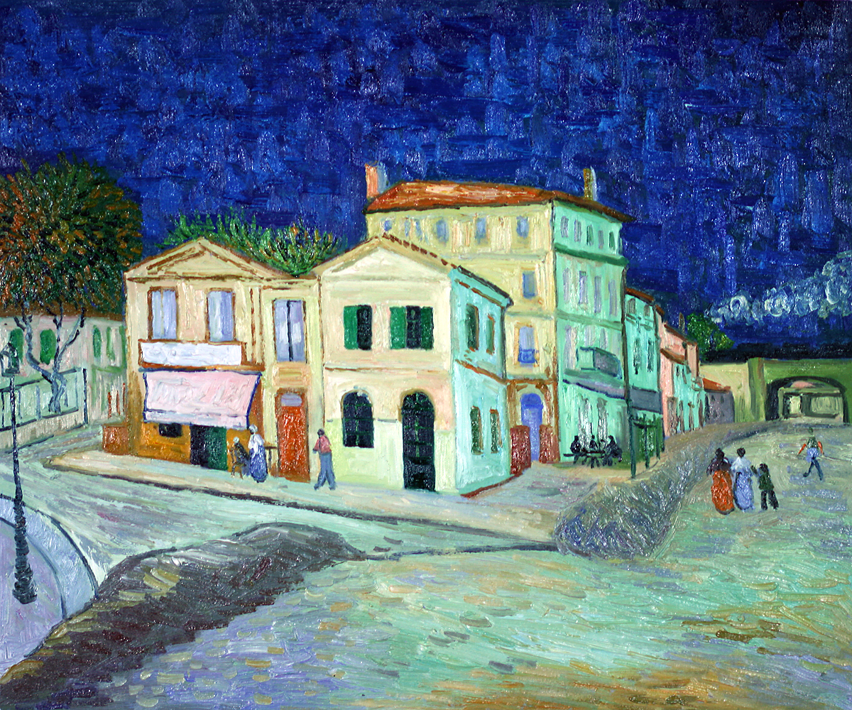 Vincents House in Arles (The Yellow House) - Van Gogh Painting On Canvas